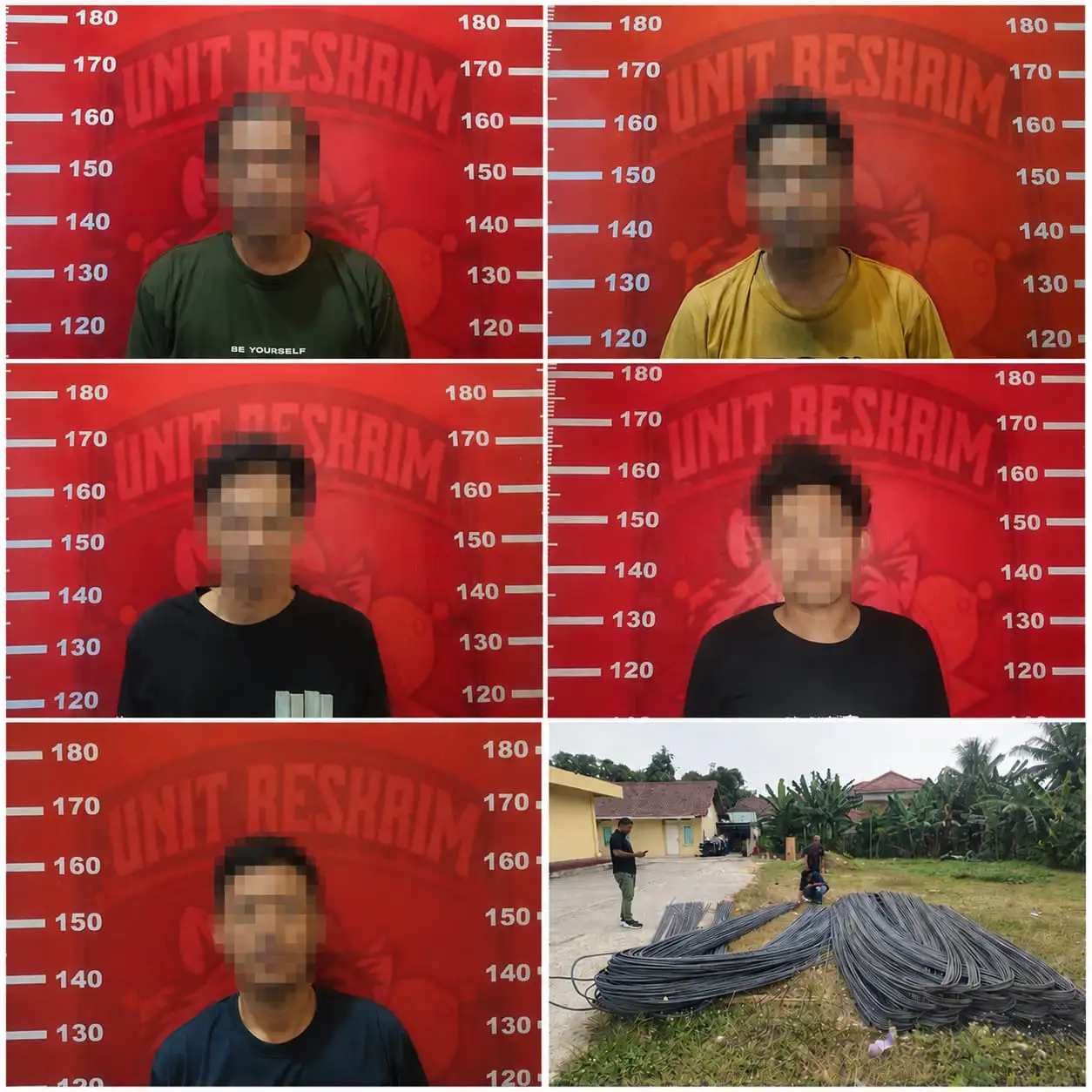 Polsek Cikande Ungkap Aksi Pencurian Besi Ulir Senilai Rp 135 Juta di Parkiran Kukun, 5 Pelaku Ditangkap